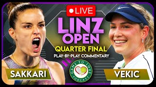 SAKKARI vs VEKIC | Linz Open 2023 | LIVE Tennis Play-By-Play Stream