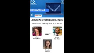 AO TRAUMA HAND NA WEBINAR – Phalangeal Fractures