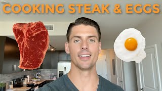 How to Cook Steak and Eggs (Pan Seared Steak and Fried Eggs)