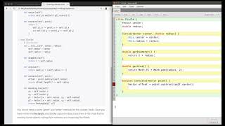 Java: writing a Circle class
