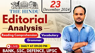 The Hindu Editorial Today | 23 December 2024 | The Hindu Analysis | The Hindu Vocab by Sanjeev sir