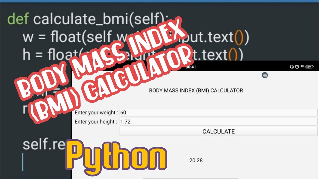 Cara Membuat Body Mass Index Bmi Calculator Menggunakan Python Youtube