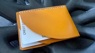 30 Minutes Minimalist Leather Card Holder Wallet #leathercraft