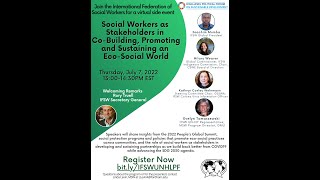 Social Workers as a stakeholder in Co-building, promoting, and sustaining an eco-social world