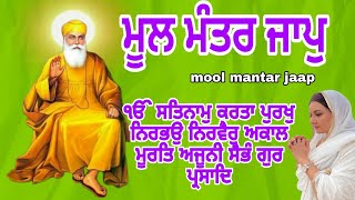 ੴ ਸਤਿਨਾਮੁ ਕਰਤਾ ਪੁਰਖੁ ਨਿਰਭਉ ਨਿਰਵੈਰ ਅਕਾਲ ਮੂਰਤਿ ਅਜੂਨੀ ਸੈਭੰ ਗੁਰ ਪ੍ਰਸਾਦਿ #moolmanterjaap