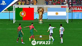 MESSI VS RONALDO!  FIFA 23 WORLD CUP FINAL ! PORTUGAL VS ARGENTINA ! PENALTY SHOOTOUT