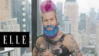 Spikey van Dykey's Amazing Drag King Transformation | About Face | ELLE