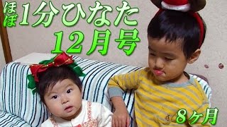 赤ちゃん成長動画：ほぼ1分ひなた12月号【ひなた0歳8カ月】