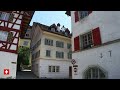 switzerland walk through the wonderful old town of bremgarten. 4k