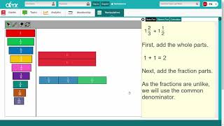 Fraction Tiles - Add Mixed Numbers