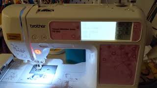 Brother - PE500 - check stitch count and service counters