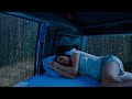 bruit de pluie pour sommeil profond et relaxation pluie et tonnerre sur voiture la nuit asmr