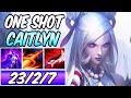 S+ *ONE-SHOT* CAITLYN MID SNOW MOON FULL LETHALITY DARK HARVEST | Build & Runes | League of Legends