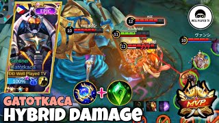 Insane DAMAGE with SUSTAIN | Gatotkaca Hybrid Damage Build | Even Hard Tanks will Hurt