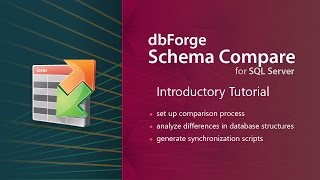 Compare and Synchronize Database Schemas using SQL Server GUI Tool