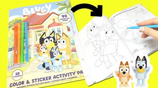 Bluey and Bingo Coloring and Activity Book with Stickers at the House