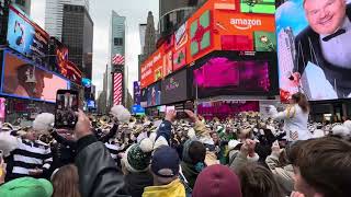 ND Marching Band in Times Square 2024 Shamrock Game