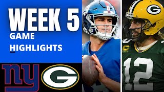 New York Giants vs Green Bay Packers | NFL Week 5 Game Highlights