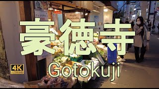 豪徳寺【4K】豪徳寺の商店街を歩く Walking along the shopping street in Gotokuji