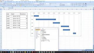 [엑셀 실무]누적 가로 막대형 차트를 이용한 간트 차트 만들기