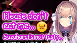 【ENG SUB】Suzuhara「Please don’t eat me :,-(  Suzuhara is not tasty...」【nijisanji】