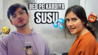 Bed par kisne kiya Susu 😛 @shivamgrover