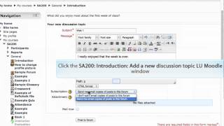 Moodle Discussion Basics for Students