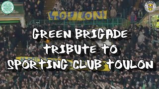 Green Brigade Tribute to Sporting Club Toulon - Celtic 5 - St Mirren 1 - 11 February 2023