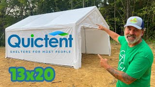 HOW TO Setup A Quictent 13x20 Carport/Canopy/Tent | Step By Step | BEST REVIEW!