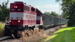 WAMX 3947 brings the L465 train into Middleton, WI