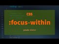 CSS :focus-within Pseudo Selector Explained !