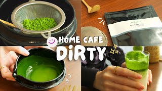 Home Cafe: Dirty Matcha【抹茶】I MATSU Matcha Blend【まつ】I Sip by Sip【木村硝子】🎐🌱