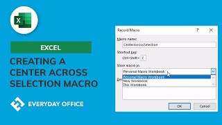 Easy VBA Center Across Selection Macro