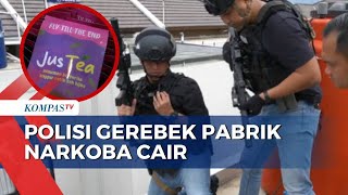 Detik-Detik Polisi Gerebek Pabrik 'Happy Water' di Perumahan Mewah Bandung