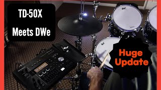 Roland TD-50X with DWe Drums and Cymbals - Must See!