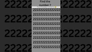 Find the number 7#shortsviral #shortsfeed #shortvideo #shortsshorts #