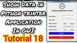 Get data from field in Python tkinter (Tutorial 18)