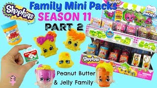 Shopkins FAMILY MINI PACKS Season 11 Full Box Unboxing Part 2 More Complete Families and Babykin