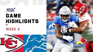 Chiefs vs. Lions Week 4 Highlights | NFL 2019