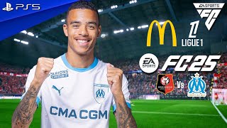 FC 25 - Stade Rennes vs Marseille | Ligue 1 McDonald's 2024 ft. Greenwood, Rabiot | PS5™ [4K60]