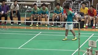 2016年IH バドミントン 男子 学校対抗 3回戦 埼玉栄（埼玉）vs 奈良大附（奈良）第3試合