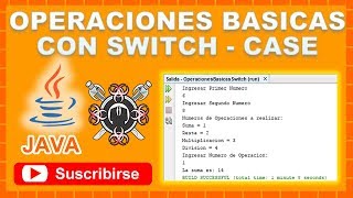 Operaciones basicas con Switch Case NetBeans