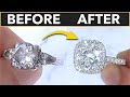 BEFORE and AFTER | Re-Designing This Chipped Diamond Engagement Ring