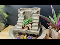 Beautiful amazing waterfall fountain water fountain making at home