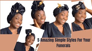 How To Tie Simple Headwrap Styles For African Funerals Tutorial