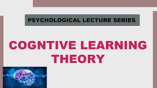 Cognitive Learning Theory ! Latent Learning by Edward Tolman
