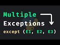 How To Catch Multiple Exceptions On One Line (Python Recipes)