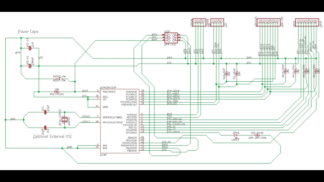 AVR ATmega328P Project Board - Part 1 - Schematic Creation And Capture ...