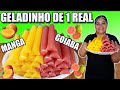 Geladinho BASE DE ÁGUA Cremoso (SEM LEITE) 2 SABORES da Fruta FAÇA E VENDA a 1REAL!