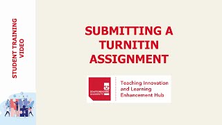 Submitting a Turnitin assignment